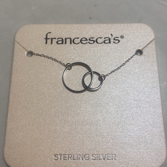 Francesca’s interlocking sterling silver necklace. 16 - 18 in. NWT - Picture 4 of 5